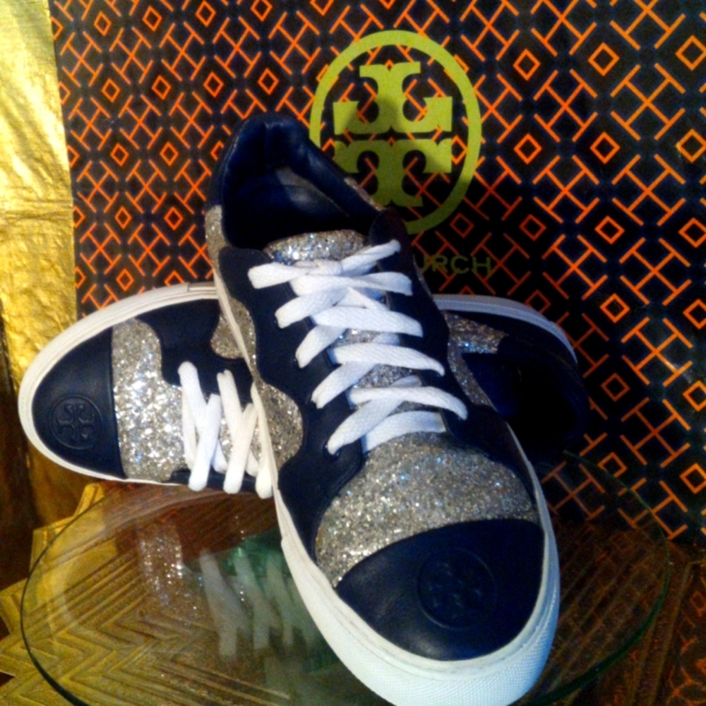 Tory Burch glitter women tennis shoes